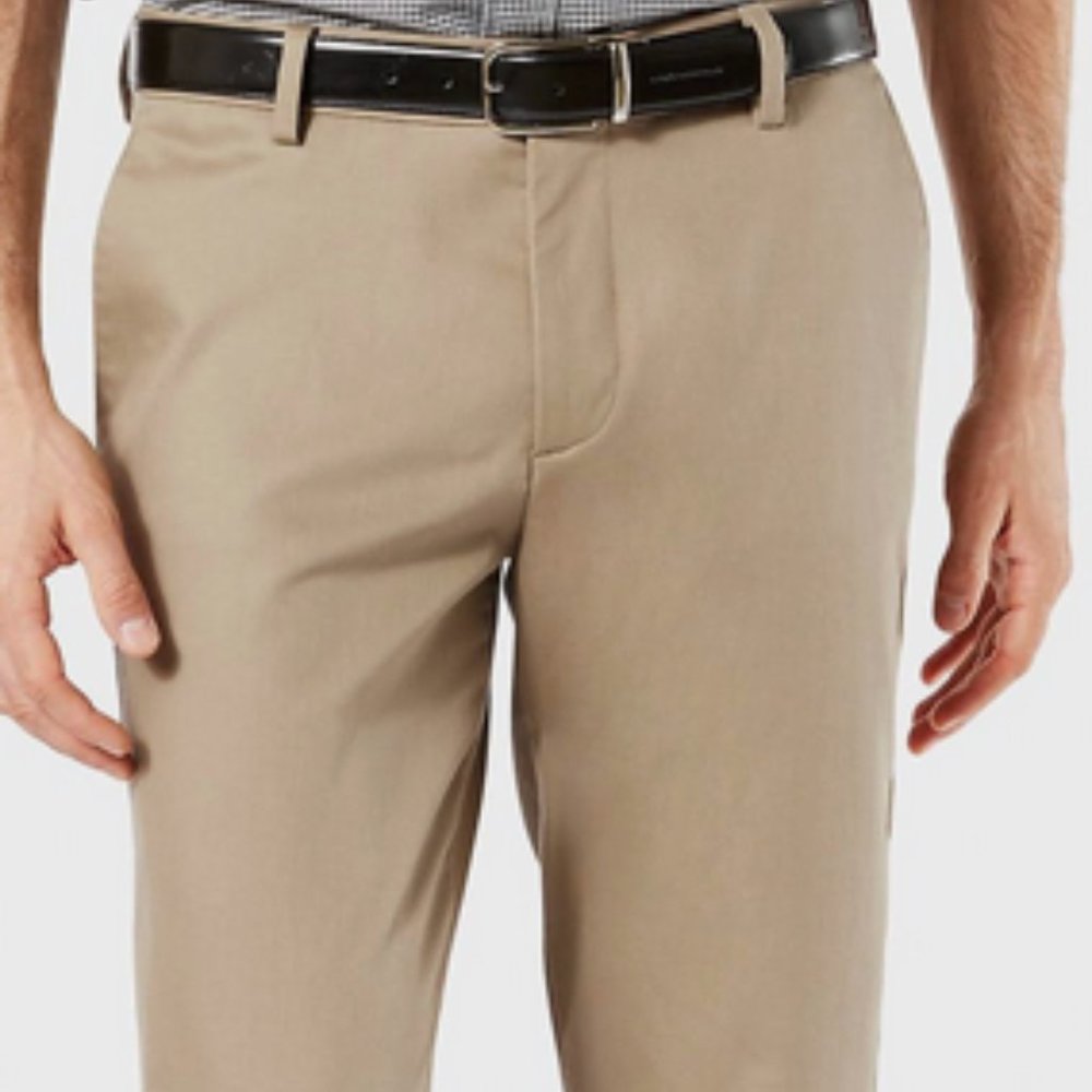 Dockers 32x32 Signature Fit Slim Khaki Mens Dress Pants 100% Cotton